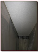 Atlas Coatings & Construction Protecting interior while painting ceiling 